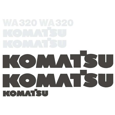 Komatsu Wheel Loader WA320 NS New Style Decal Set